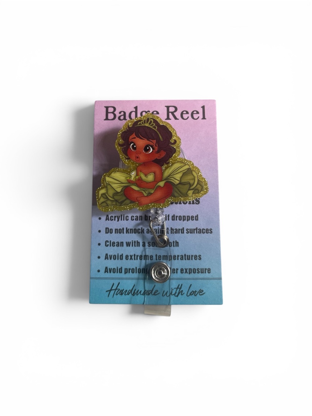 Princess Tiana Baby Badge Reel - Green